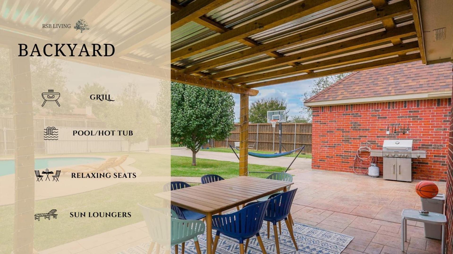 6Br 3,5Ba Home Pool, Hot Tub, Game Room -16 Guests Sachse Dış mekan fotoğraf
